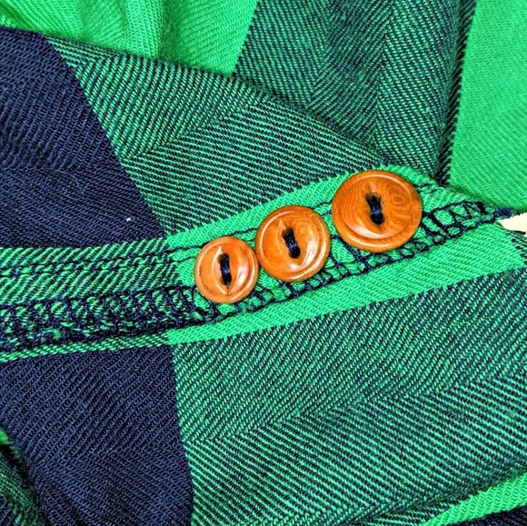 J. Crew Boy Shirt Emerald Buffalo Check - Picture 6 of 8